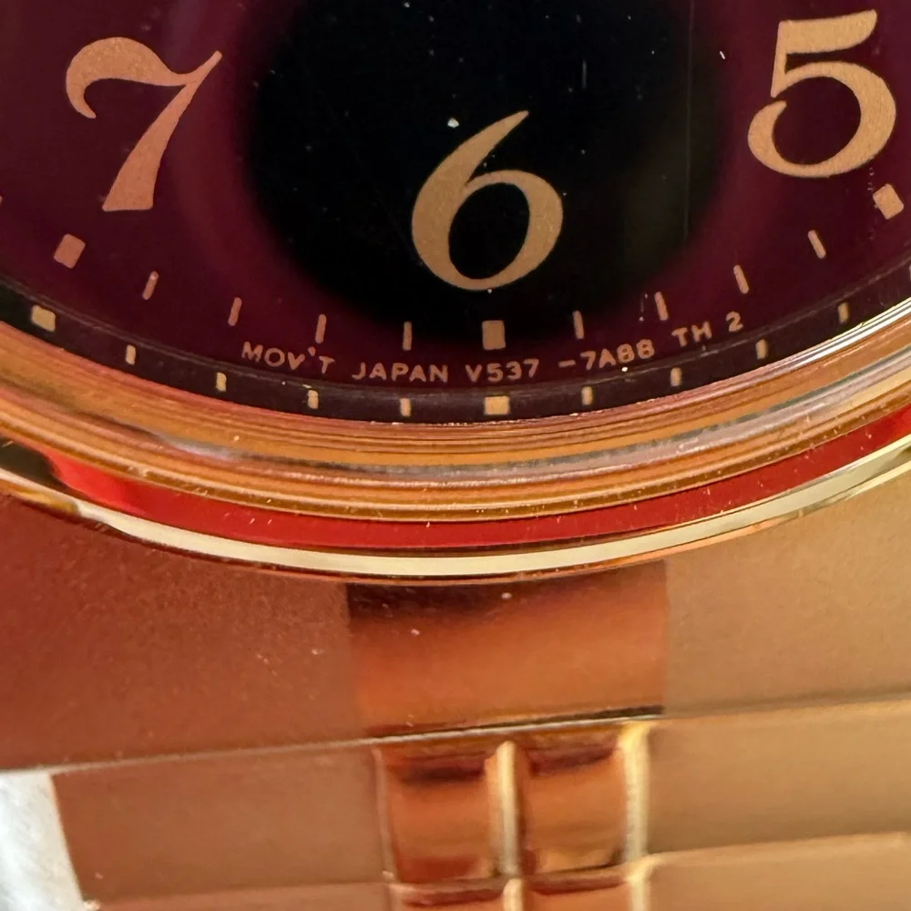 Vintage style pulsar men’s black dial gold tone watch NEW OLD STOCK